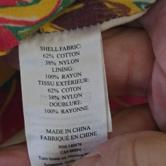 Faherty Cooper Cotton Nylon Utility Jacket Off White Floral Lining Size M - Picture 11 of 12